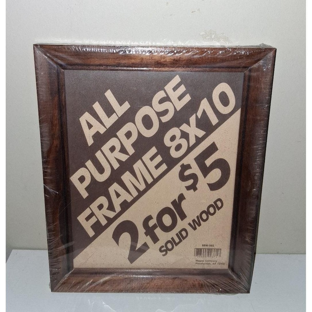 Vintage Solid Wood 8x10 Picture Frame Dark Wood Wall Frame New Old Stock